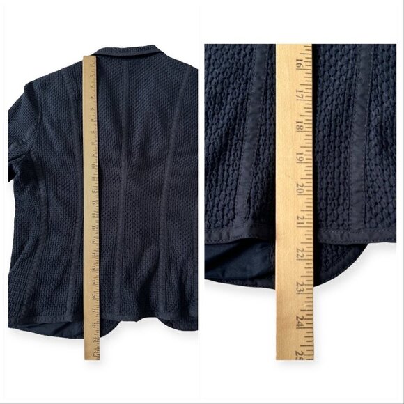 Gap Cotton Eyelet Blazer Jacket, Navy Blue, Size L - Picture 12 of 12